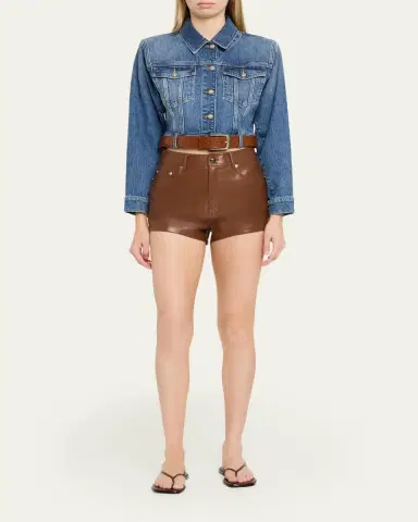 Cinq a Sept Dani Vegan Leather Shorts | Thumbnail 2 Cinq a Sept Dani Vegan Leather Shorts | Thumbnail 2