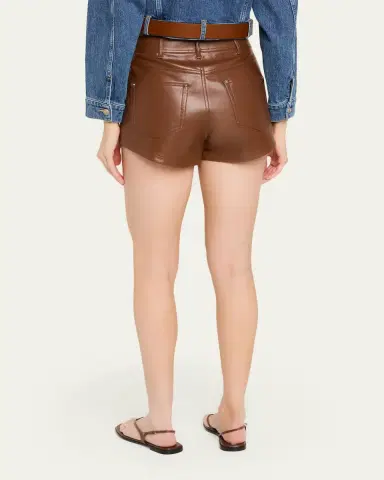 Cinq a Sept Dani Vegan Leather Shorts | Thumbnail 3 Cinq a Sept Dani Vegan Leather Shorts | Thumbnail 3