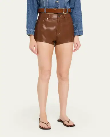 Cinq a Sept Dani Vegan Leather Shorts | Thumbnail 4 Cinq a Sept Dani Vegan Leather Shorts | Thumbnail 4