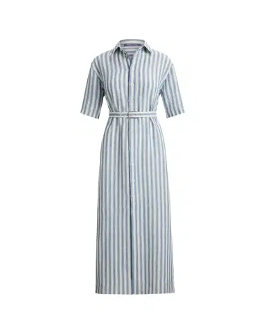 Ralph Lauren Collection Carol Striped Linen Day Dress | Thumbnail 1 Ralph Lauren Collection Carol Striped Linen Day Dress | Thumbnail 1