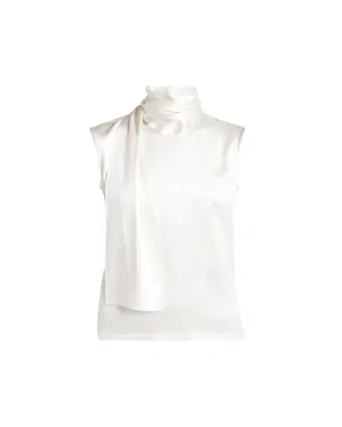 Bottega Veneta Scarf-Neck Satin Sleeveless Top | Thumbnail 1 Bottega Veneta Scarf-Neck Satin Sleeveless Top | Thumbnail 1