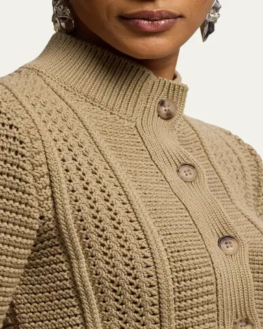 Ralph Lauren Collection Cotton-Blend Mockneck Cardigan | Thumbnail 5 Ralph Lauren Collection Cotton-Blend Mockneck Cardigan | Thumbnail 5