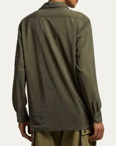 Ralph Lauren Collection Adrien Relaxed Fit Embellished Shirt | Thumbnail 3 Ralph Lauren Collection Adrien Relaxed Fit Embellished Shirt | Thumbnail 3