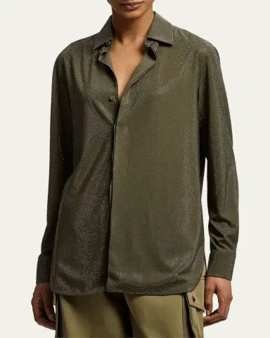 Ralph Lauren Collection Adrien Relaxed Fit Embellished Shirt | Thumbnail 4 Ralph Lauren Collection Adrien Relaxed Fit Embellished Shirt | Thumbnail 4