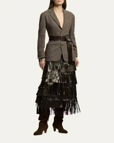 Ralph Lauren Collection Hailey Broken-Twill Jersey Jacket | Thumbnail 2 Ralph Lauren Collection Hailey Broken-Twill Jersey Jacket | Thumbnail 2
