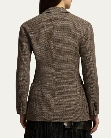 Ralph Lauren Collection Hailey Broken-Twill Jersey Jacket | Thumbnail 3 Ralph Lauren Collection Hailey Broken-Twill Jersey Jacket | Thumbnail 3
