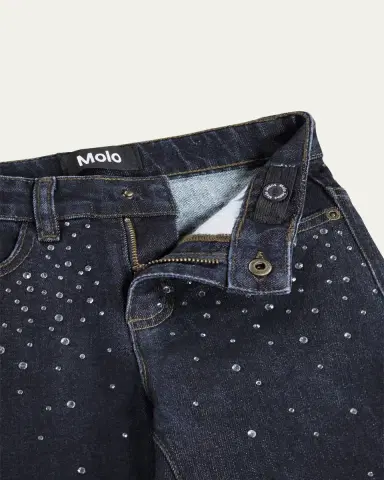 Molo Girl's Asta Rhinestone-Embellished Wide-Leg Denim Jeans, Size 3-7 | Thumbnail 3 Molo Girl's Asta Rhinestone-Embellished Wide-Leg Denim Jeans, Size 3-7 | Thumbnail 3