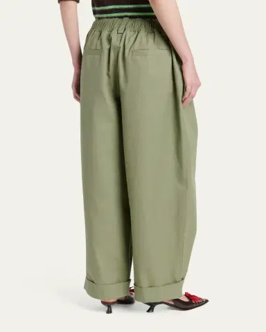 Marni Pleated Canvas Wide-Leg Pants | Thumbnail 3 Marni Pleated Canvas Wide-Leg Pants | Thumbnail 3
