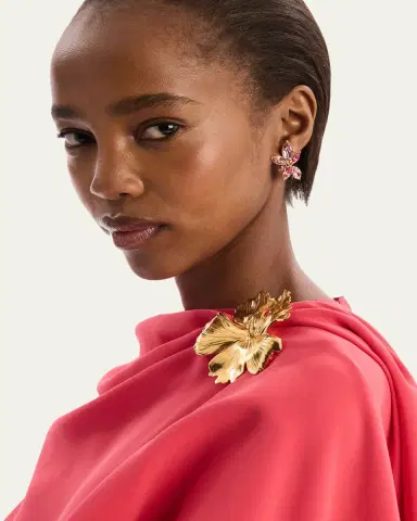 Oscar de la Renta Navette Crystal Clip-On Earrings | Thumbnail 2 Oscar de la Renta Navette Crystal Clip-On Earrings | Thumbnail 2