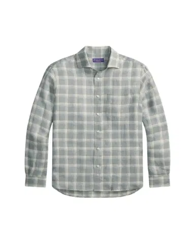 Ralph Lauren Purple Label Men's Twill Plaid Pocket Button-Down Shirt | Thumbnail 1 Ralph Lauren Purple Label Men's Twill Plaid Pocket Button-Down Shirt | Thumbnail 1