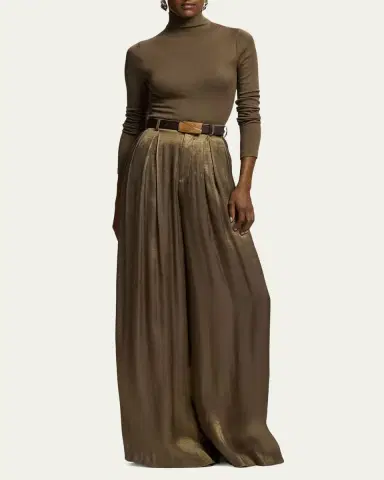 Ralph Lauren Collection Catia Rib-Knit Stretch Silk Mockneck Top | Thumbnail 2 Ralph Lauren Collection Catia Rib-Knit Stretch Silk Mockneck Top | Thumbnail 2