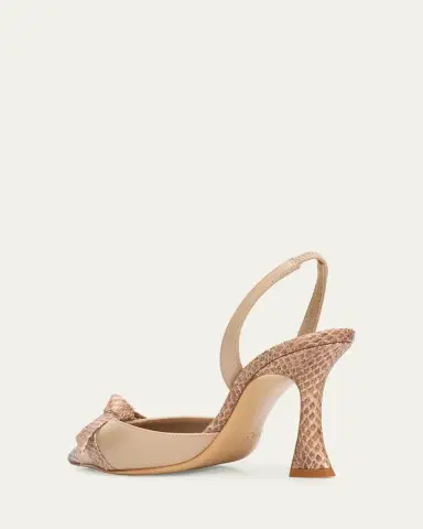 Alexandre Birman 85mm Clarita Mixed Leather Slingback Pumps | Thumbnail 2 Alexandre Birman 85mm Clarita Mixed Leather Slingback Pumps | Thumbnail 2
