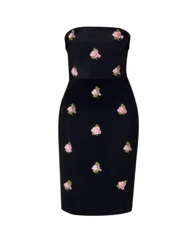 Carolina Herrera Strapless Floral Embroidered Sheath Dress | Thumbnail 1 Carolina Herrera Strapless Floral Embroidered Sheath Dress | Thumbnail 1