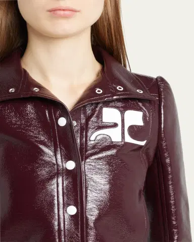 Courrèges Textured Vinyl Crop Jacket | Thumbnail 5 Courrèges Textured Vinyl Crop Jacket | Thumbnail 5