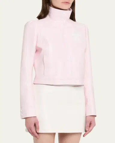 Courrèges Textured Vinyl Crop Jacket | Thumbnail 8 Courrèges Textured Vinyl Crop Jacket | Thumbnail 8