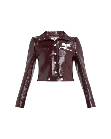 Courrèges Textured Vinyl Crop Jacket | Thumbnail 1 Courrèges Textured Vinyl Crop Jacket | Thumbnail 1