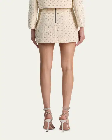 ALICE + OLIVIA Rubi Low-Rise Embellished Tweed Mini Skirt | Thumbnail 3 ALICE + OLIVIA Rubi Low-Rise Embellished Tweed Mini Skirt | Thumbnail 3