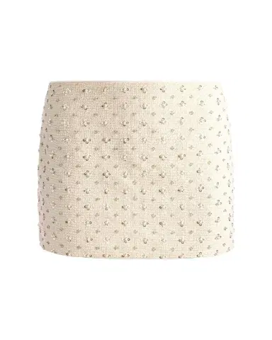 ALICE + OLIVIA Rubi Low-Rise Embellished Tweed Mini Skirt | Thumbnail 1 ALICE + OLIVIA Rubi Low-Rise Embellished Tweed Mini Skirt | Thumbnail 1