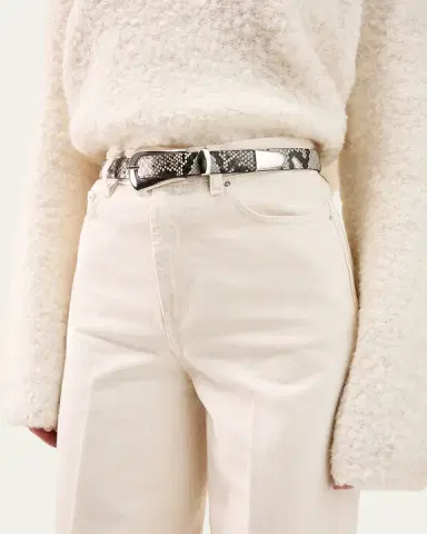 Déhanche Colette Snake-Embossed Leather Belt | Thumbnail 2 Déhanche Colette Snake-Embossed Leather Belt | Thumbnail 2