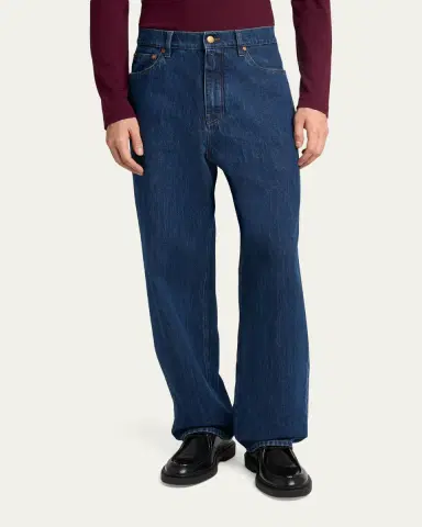 Jil Sander Men's Straight-Leg Denim Trousers | Thumbnail 4 Jil Sander Men's Straight-Leg Denim Trousers | Thumbnail 4