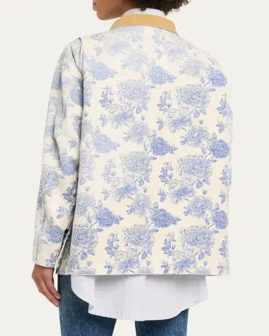 R13 Corduroy-Collar Toile Cotton Chore Jacket | Thumbnail 3 R13 Corduroy-Collar Toile Cotton Chore Jacket | Thumbnail 3
