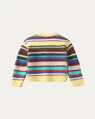 Molo Girl's Brutus Striped Wool-Blend Cardigan, Size 7-14 | Thumbnail 2 Molo Girl's Brutus Striped Wool-Blend Cardigan, Size 7-14 | Thumbnail 2