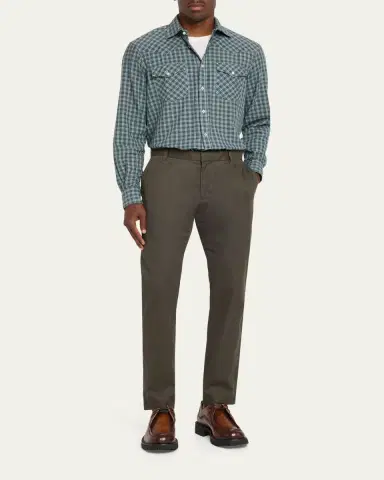 Massimo Alba Men's Check Cotton Arizona Shirt | Thumbnail 2 Massimo Alba Men's Check Cotton Arizona Shirt | Thumbnail 2