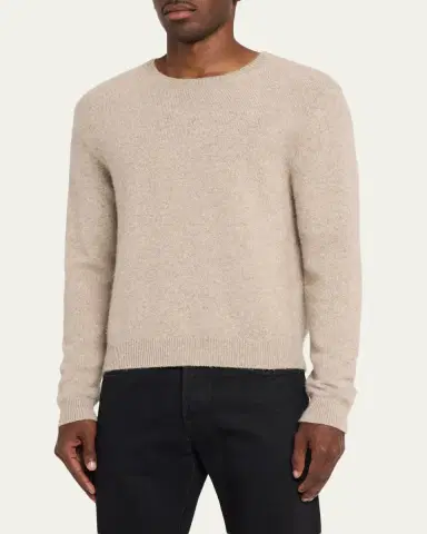 Zegna Men's Cashmere Crewneck Sweater | Thumbnail 4 Zegna Men's Cashmere Crewneck Sweater | Thumbnail 4