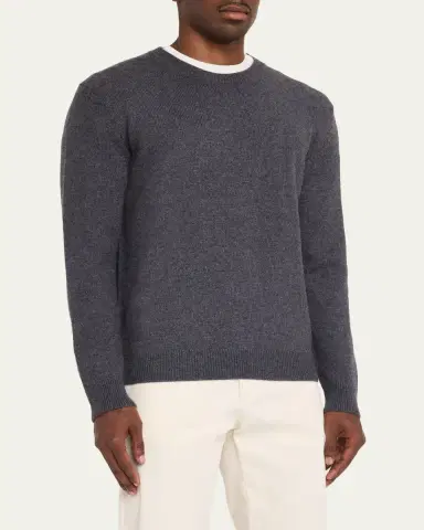 Zegna Men's Cashmere Crewneck Sweater | Thumbnail 8 Zegna Men's Cashmere Crewneck Sweater | Thumbnail 8