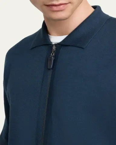 Brioni Men's Full-Zip Blouson Jacket | Thumbnail 9 Brioni Men's Full-Zip Blouson Jacket | Thumbnail 9