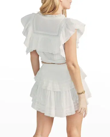 LoveShackFancy Ruffle Mini Skirt | Thumbnail 4 LoveShackFancy Ruffle Mini Skirt | Thumbnail 4