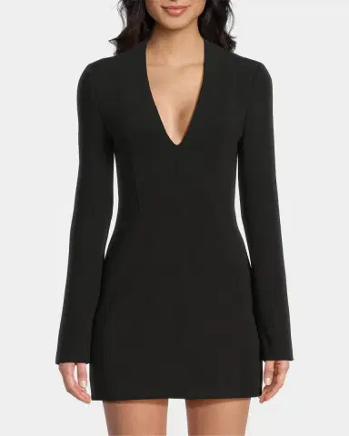 BLACK HALO Kenna Stretch-Crepe Mini Dress | Thumbnail 4 BLACK HALO Kenna Stretch-Crepe Mini Dress | Thumbnail 4