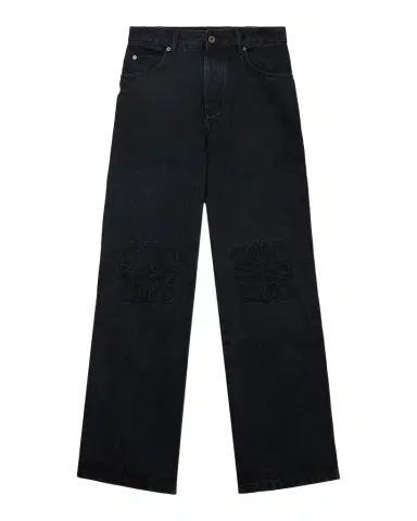 Loewe Men's Anagram-Embroidered Baggy Jeans | Thumbnail 1 Loewe Men's Anagram-Embroidered Baggy Jeans | Thumbnail 1