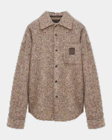 Loewe Men's Knitted Button-Front Overshirt | Thumbnail 2 Loewe Men's Knitted Button-Front Overshirt | Thumbnail 2