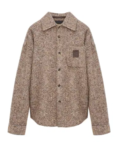 Loewe Men's Knitted Button-Front Overshirt | Thumbnail 1 Loewe Men's Knitted Button-Front Overshirt | Thumbnail 1
