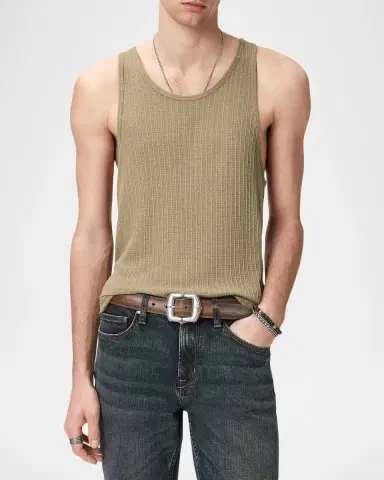 JOHN VARVATOS Men's Marcy Textured Tank Top | Thumbnail 4 JOHN VARVATOS Men's Marcy Textured Tank Top | Thumbnail 4