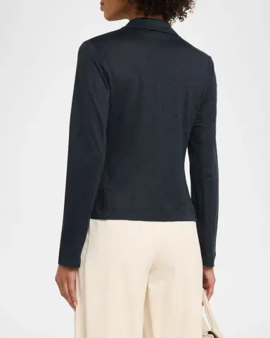 MAJESTIC FILATURES Stretch Linen Single-Breasted Blazer | Thumbnail 3 MAJESTIC FILATURES Stretch Linen Single-Breasted Blazer | Thumbnail 3