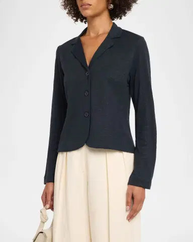 MAJESTIC FILATURES Stretch Linen Single-Breasted Blazer | Thumbnail 4 MAJESTIC FILATURES Stretch Linen Single-Breasted Blazer | Thumbnail 4