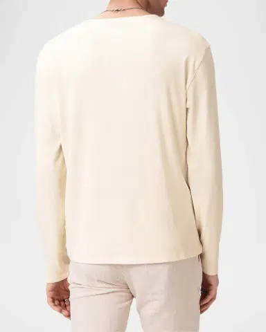 JOHN VARVATOS Men's Sorella Cotton Long-Sleeve Henley T-Shirt | Thumbnail 3 JOHN VARVATOS Men's Sorella Cotton Long-Sleeve Henley T-Shirt | Thumbnail 3
