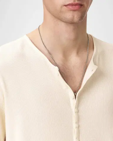 JOHN VARVATOS Men's Sorella Cotton Long-Sleeve Henley T-Shirt | Thumbnail 5 JOHN VARVATOS Men's Sorella Cotton Long-Sleeve Henley T-Shirt | Thumbnail 5