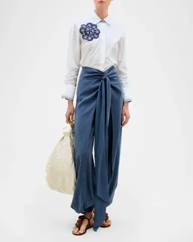 Silvia Tcherassi Felipe Large Bow Balloon Pants | Thumbnail 2 Silvia Tcherassi Felipe Large Bow Balloon Pants | Thumbnail 2