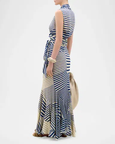 Silvia Tcherassi Joaquina Striped Wrap Blouse | Thumbnail 3 Silvia Tcherassi Joaquina Striped Wrap Blouse | Thumbnail 3