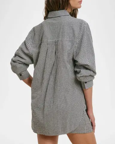Favorite Daughter The Boyfriend Gingham Check Cotton Shirt | Thumbnail 3 Favorite Daughter The Boyfriend Gingham Check Cotton Shirt | Thumbnail 3