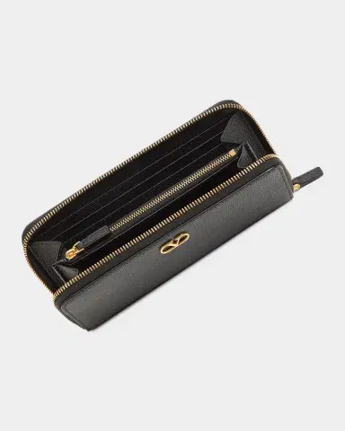 Valentino Garavani V-Logo Signature Leather Long Wallet | Thumbnail 3 Valentino Garavani V-Logo Signature Leather Long Wallet | Thumbnail 3
