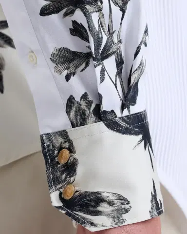 Robert Graham Le Striped Floral Cotton Shirt | Thumbnail 7 Robert Graham Le Striped Floral Cotton Shirt | Thumbnail 7