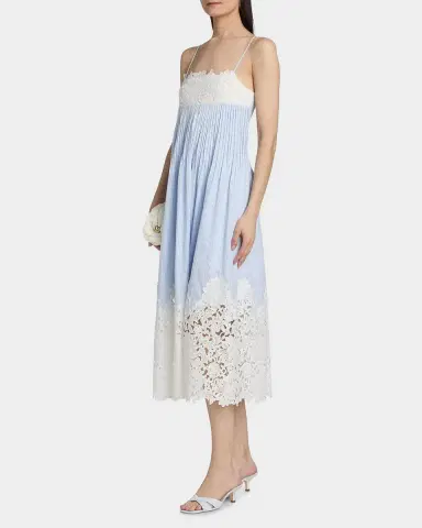 Generation Love Juniper Lace-Trimmed Seersucker Midi Dress | Thumbnail 7 Generation Love Juniper Lace-Trimmed Seersucker Midi Dress | Thumbnail 7