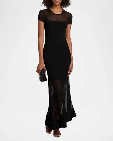 Jason Wu Collection Sheer Mesh Sheath Maxi Dress | Thumbnail 4 Jason Wu Collection Sheer Mesh Sheath Maxi Dress | Thumbnail 4