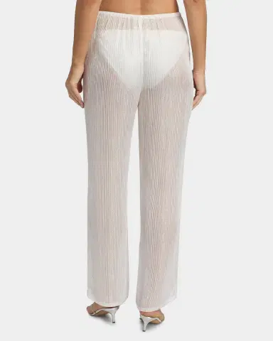 Milly Celina Pinstriped Sheer Cover-Up Pants | Thumbnail 3 Milly Celina Pinstriped Sheer Cover-Up Pants | Thumbnail 3