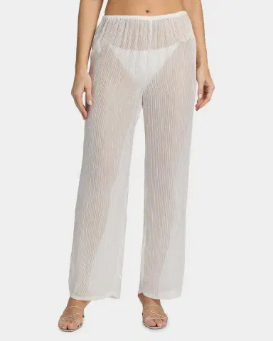 Milly Celina Pinstriped Sheer Cover-Up Pants | Thumbnail 4 Milly Celina Pinstriped Sheer Cover-Up Pants | Thumbnail 4