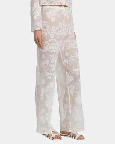 LoveShackFancy Jessia Cotton-Blend Wide-Leg Pants | Thumbnail 7 LoveShackFancy Jessia Cotton-Blend Wide-Leg Pants | Thumbnail 7